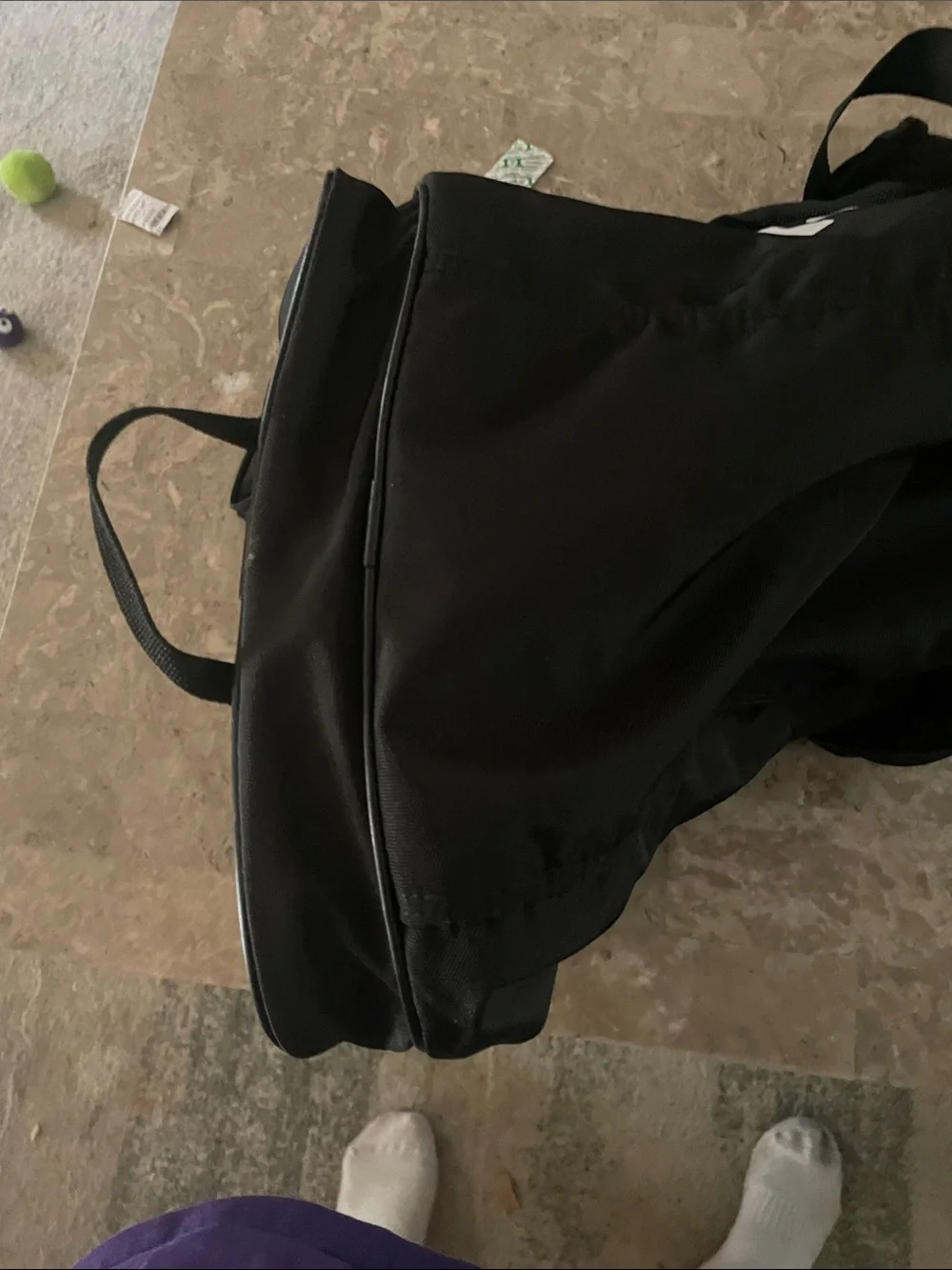 adidas Black and White Logo Gym Duffel